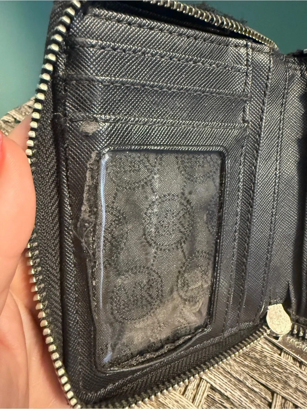 Michael Kors Black Leather Zip Wallet